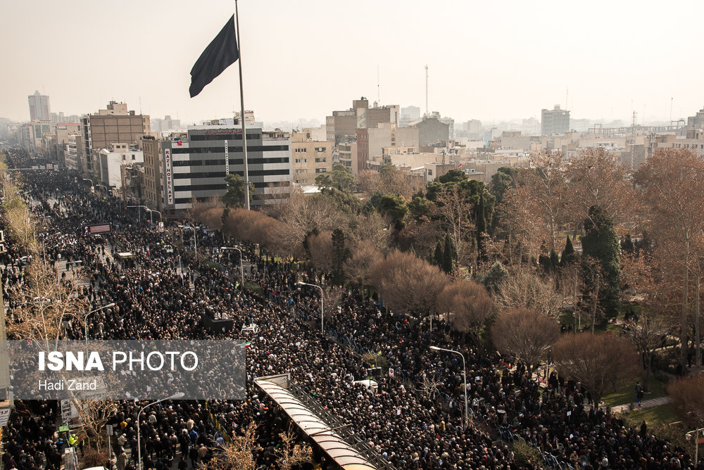 تصاویر هوایی از مراسم تشییع آیت الله هاشمی رفسنجانی +عکس
