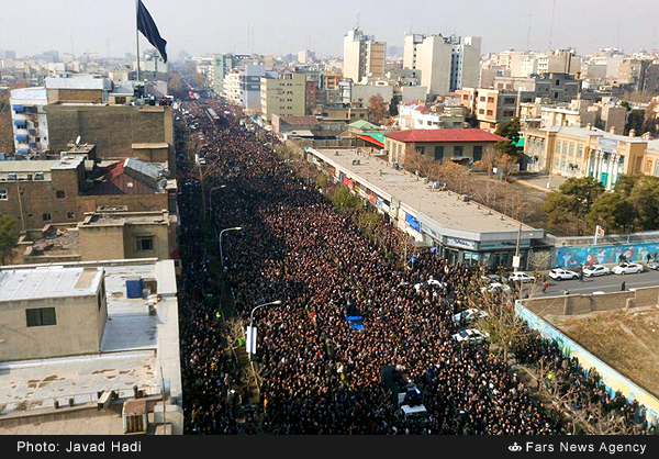تصاویر هوایی از مراسم تشییع آیت الله هاشمی رفسنجانی +عکس