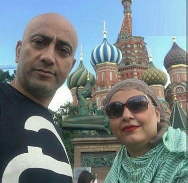نده ياد عارف لرستانی و همسرش در روسيه +عکس