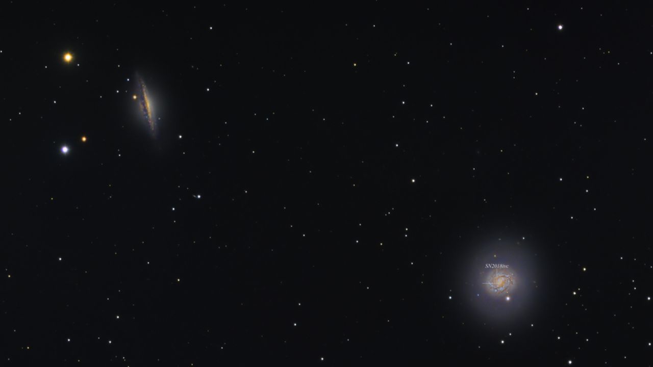 عکس روز ناسا، کهکشان مارپیچی و ابرنواختر +عکس