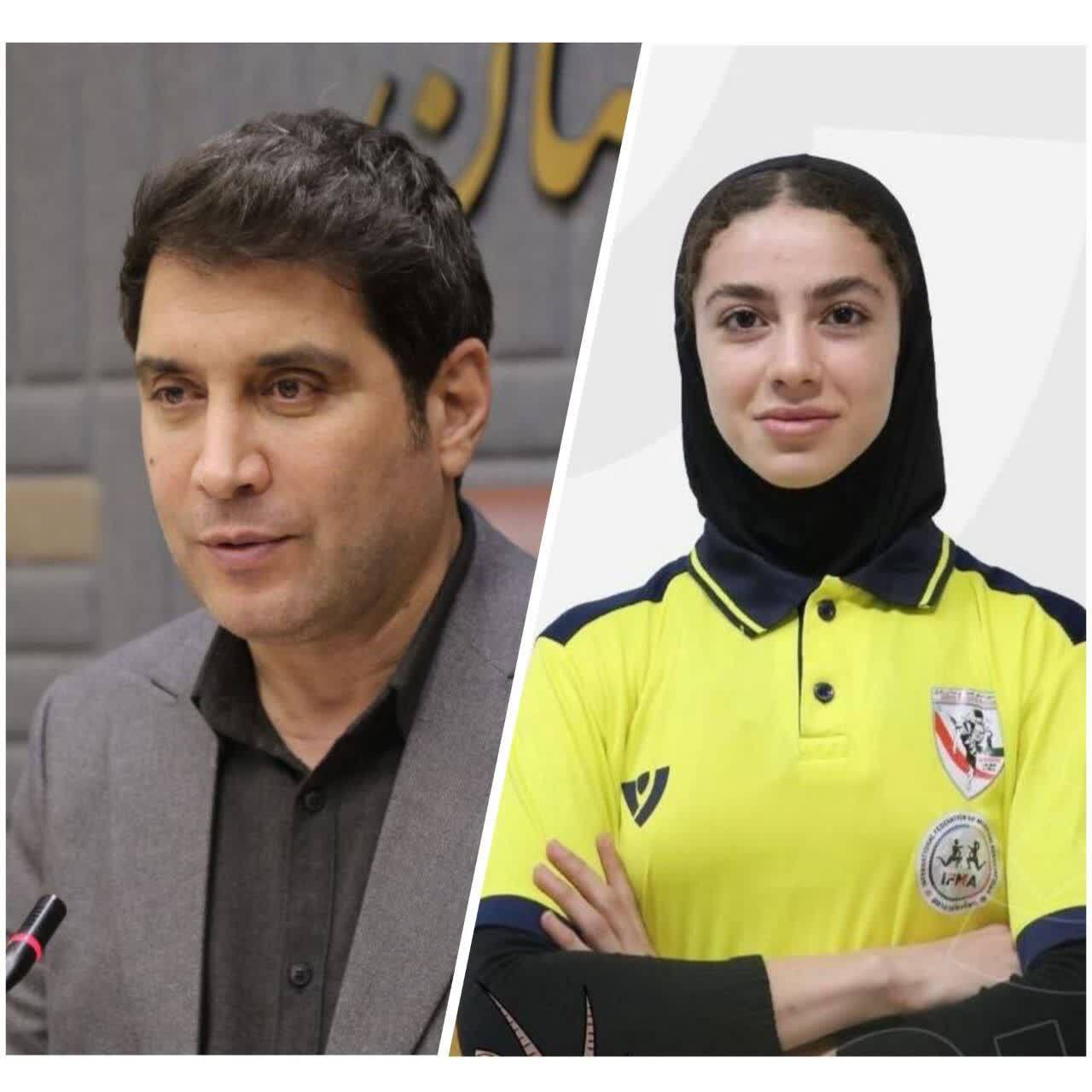 استاندار کردستان قهرمانی روژان بهنامی در بازی&zwnj;های آسیایی بحرین را تبریک گفت